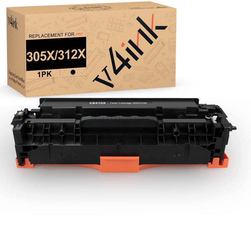 v4ink Remanufactured Toner Cartridge Replacement for HP 305X 305A CE410X CE410A Toner High Yield Black Ink for HP Pro 400 MFP M475dn M475dw M451nw M451dn M451dw PRO 300 M375nw M351 Printer - Image 1